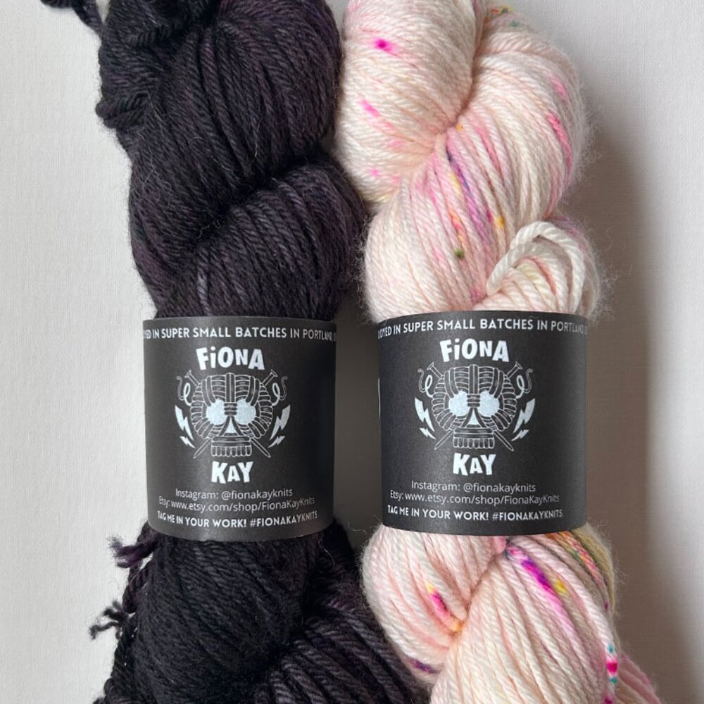 2 Skeins Indie Dyed Worsted Weight Yarn by Fiona Kay